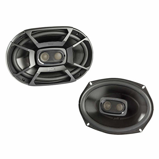 Polk Audio DB692 DB+ Series 6" x 9" Coaxial Speaker for Car & Marine, 3-Way Boat & Car Audio Speaker, 30-22kHz Frequency Response, Polypropylene Woofer Cone & 1/2" Silk Dome Tweeter, Easy Installation