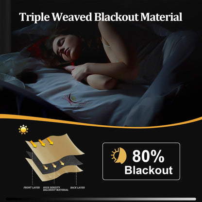 JIUZHEN Room Divider Curtains for Bedroom, Living Room, Dorm - Privacy Partition Curtains with Grommets, Soundproof Hanging Room Dividers (Beige, W100 by L84, 1 Panel)