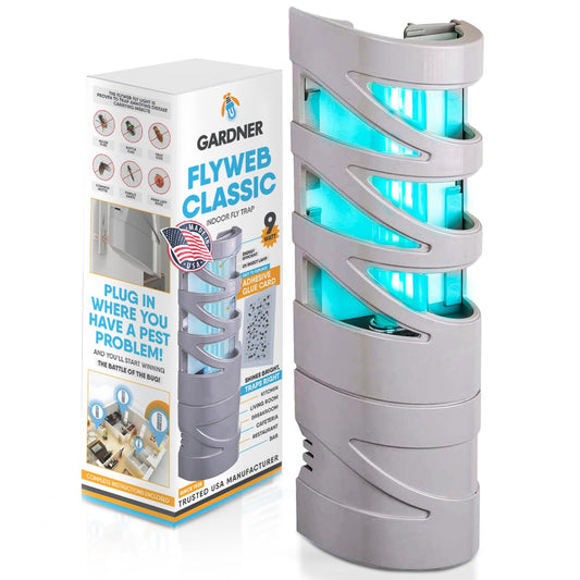 Gardner - Fly Traps Indoor For Home, Indoor Bug Trap, Plug In Bug Catcher Indoor, Fly Catcher Indoor, Gnat Traps For House Indoor Plug-In, Fruit Fly Traps For Indoors, Flying Insect Trap Indoor (Grey)