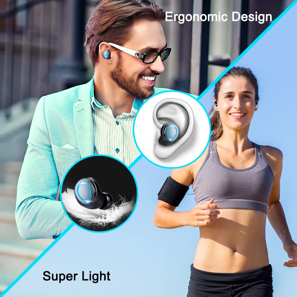 Motast Wireless Earbuds, Bluetooth 5.1 Earbuds with 140H Playtime, Bluetooth Headphones Noise Cancelling Stereo Bass Wireless Earphones in Ear with Mic, USB-C Charging Case, IP7 Waterproof Headset