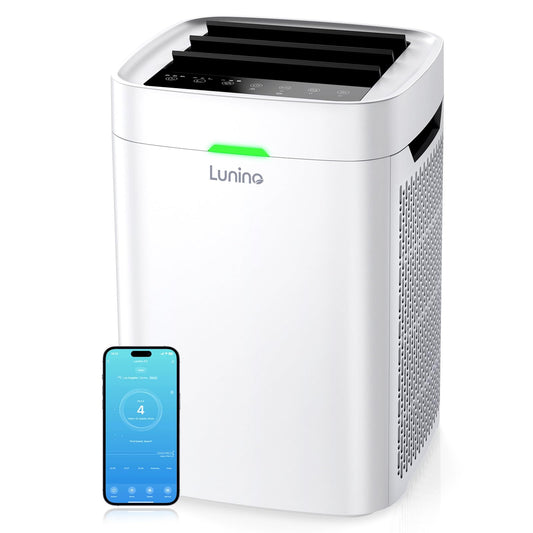 LUNINO Air Purifiers for Home Large Room Up to 2600 Ft², Double-Sided HEPA Air Purifier with Washable Pre-filter, Fan Mode, Smart WiFi, PM 2.5 Air Quality Monitor, for Pets Hair, Dust, Pollen, Smoke