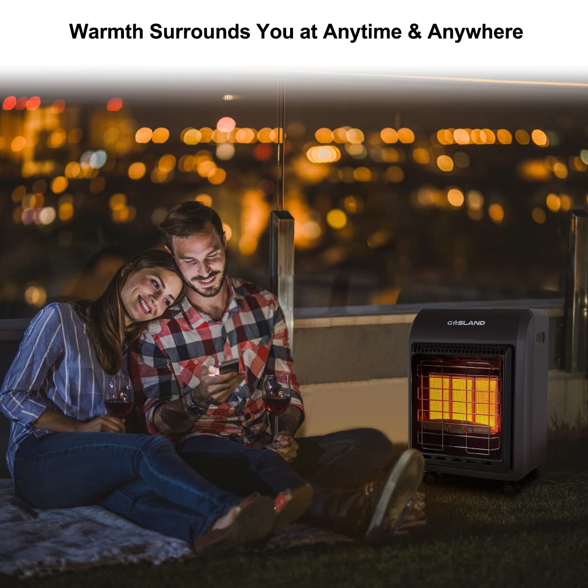 Gasland MHA18BN Propane Radiant heater, 18,000 BTU Warm Area up to 450 sq. ft, Portable LP Gas Heater for Garages, Workshops and Construction Sites, Ultra Quiet Propane Heater with LP Regulator Hose