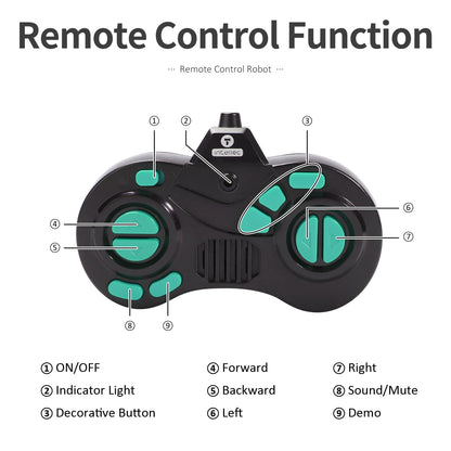 GILOBABY Robot Toys, Remote Control Robot Toy, RC Robots for Kids with LED Eyes, Flexible Head & Arms, Dance Moves and Music, Birthday Gifts for Boys Ages 3+ Years (Blue)