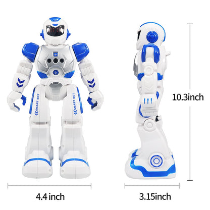 Kid's Remote Control Robot with LED Eyes, Dancing, Singing, Moonwalking, Gesture Sensing and Infrared Controller (Blue)
