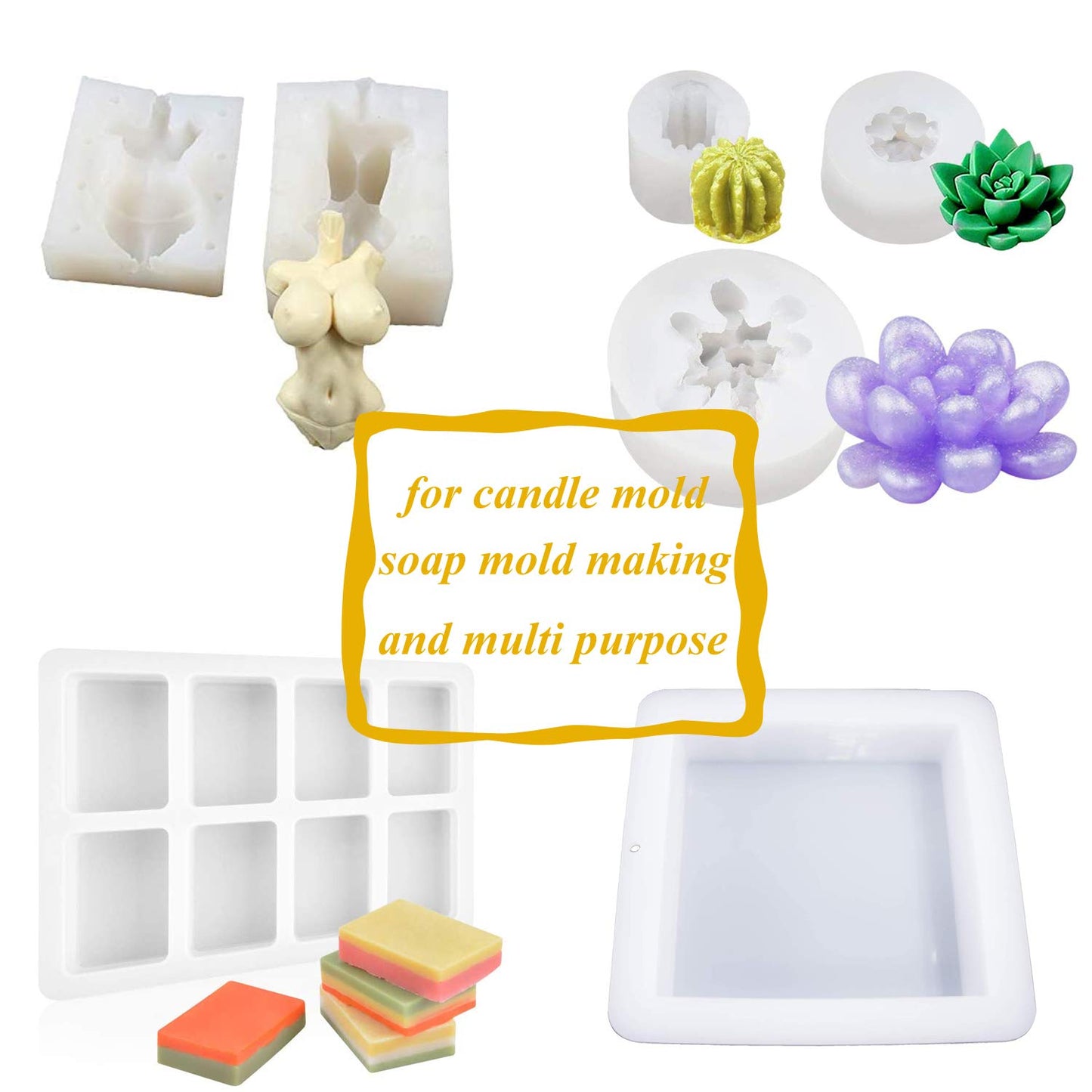 Miraclekoo Silicone Mold Making Kit Liquid Silicone Rubber 15A Platinum Silicone Translucent Mold Making Silicone for Casting Resin Molds, Silicone Molds (7 oz)