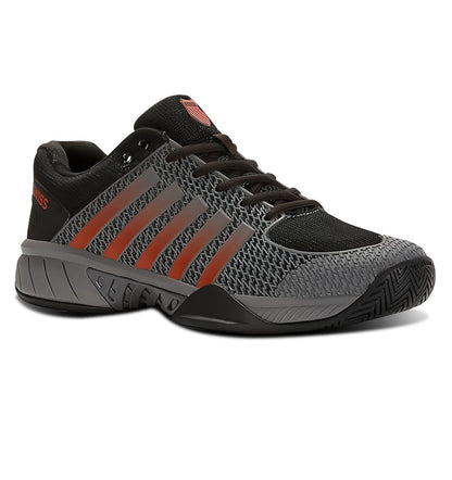 K-Swiss Men's Express Light Pickleball Shoe, Steel Gray/Jet Black/Spicy Orange, 8.5 M