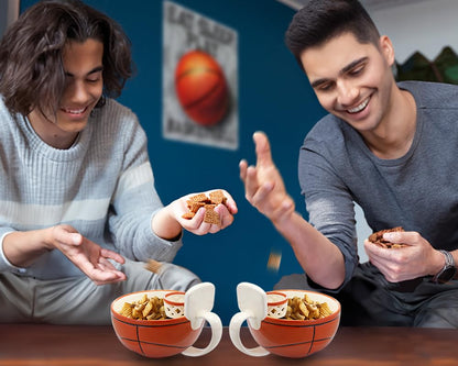 MAX'IS Creations The Mug with a Hoop Basketball Mug Funny Ceramic Coffee Mugs Cereal Bowl Sports Coach Kids Basketball Gifts for Boys 8-12 12-14 Girls Stuff Accessories Mini-Hoop for Kids, 16oz