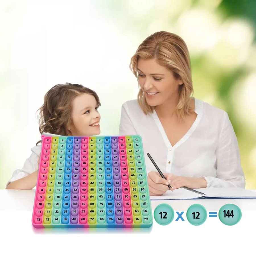 12x12 Digital Multiplication Table Game Flash Cards 3rd Grade Fidget Math Toy, DK-SIMINA Create All Kinds of Math Operations, Easy to Learn, More Fun, fidgety Learning Game Toy it