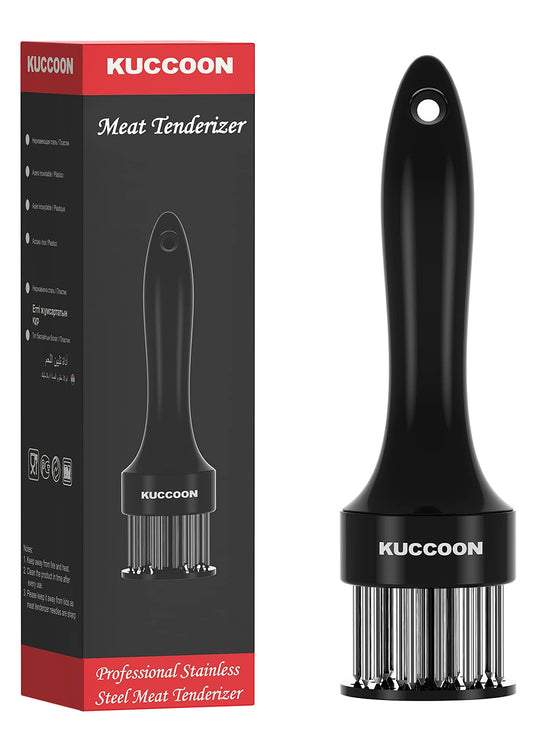 KUCCOON Meat Tenderizer Tool Stainless Steel Needle Ultra Sharp 24 Blades Tenderizer Tool for Tenderizing Beef Chicken Steak Veal Pork