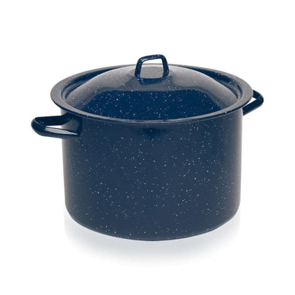 IMUSA C20666-1063310W 6-Quart Blue Speckled Enamel Stock Pot with Lid