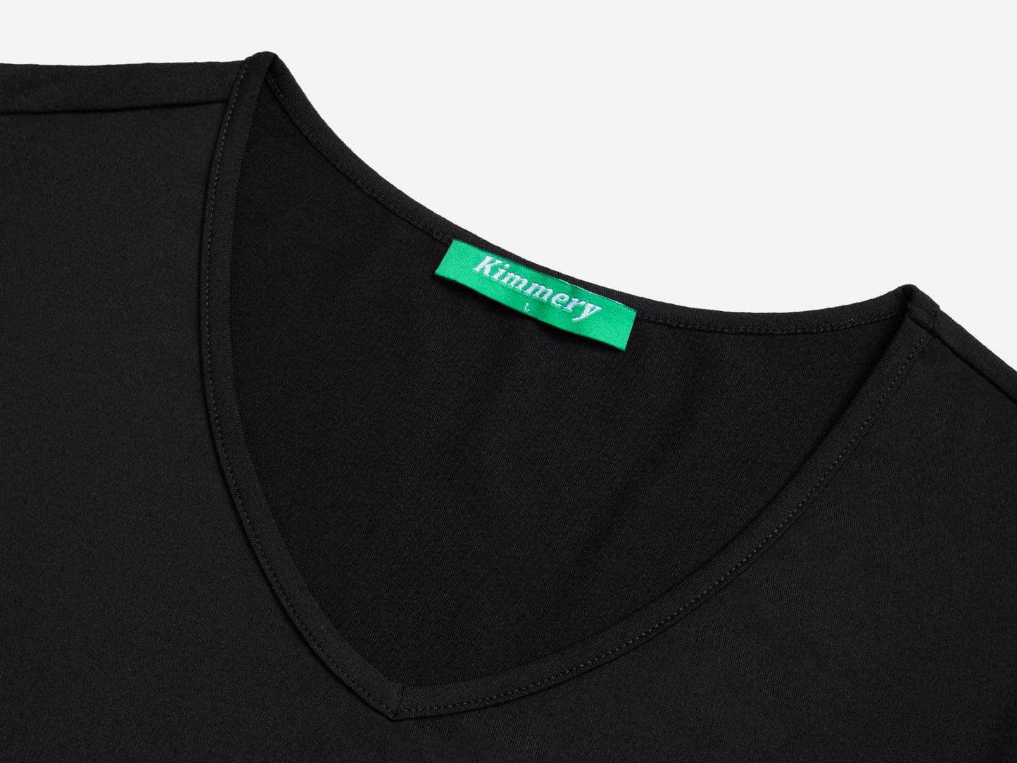 Kimmery V Neck T Shirts for Women Workout Tops for Women Summer Shirts Black XL