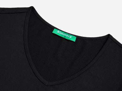 Kimmery V Neck T Shirts for Women Workout Tops for Women Summer Shirts Black XL