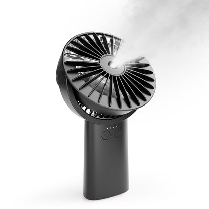 HonHey Handheld Misting Fan Portable, Small Personal Water Spray Hand Held Mist Fan,4000mAh Battery Operated 4-13-23 working hours, 90° Rotatable for Home Office Men Women Kids Travel Outdoors Black