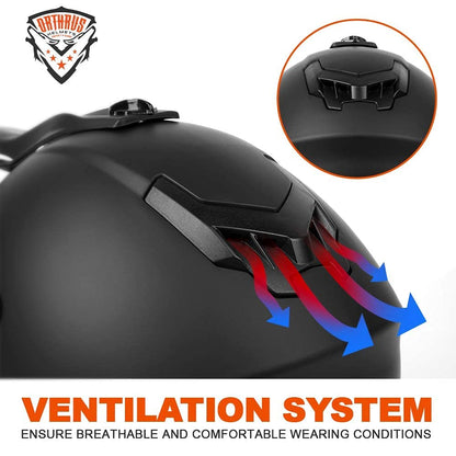 Orthrus DOT Certified Adult & Youth Helmet for Dirt Bike ATV Motocross Offroad Motorcycle Bike(MatteBlack,XL)