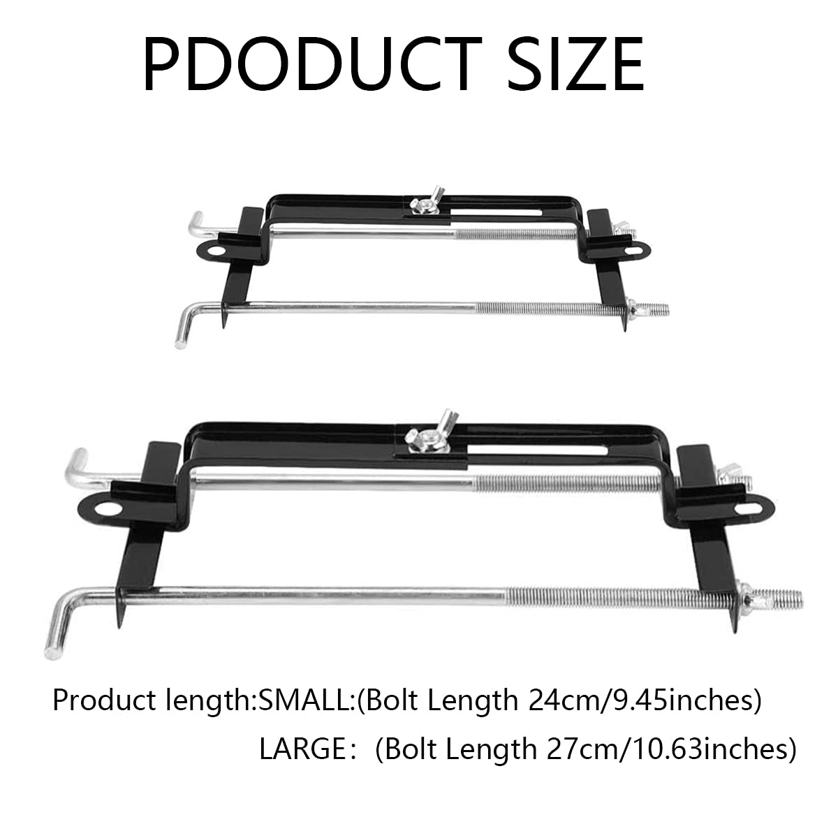 Adjustable Battery Hold Down, Universal Battery Adjustable Crossbar with L Bolt Battery Tie Down Holder for Cars SUVs (Bolt Length 27cm/10.63inches)