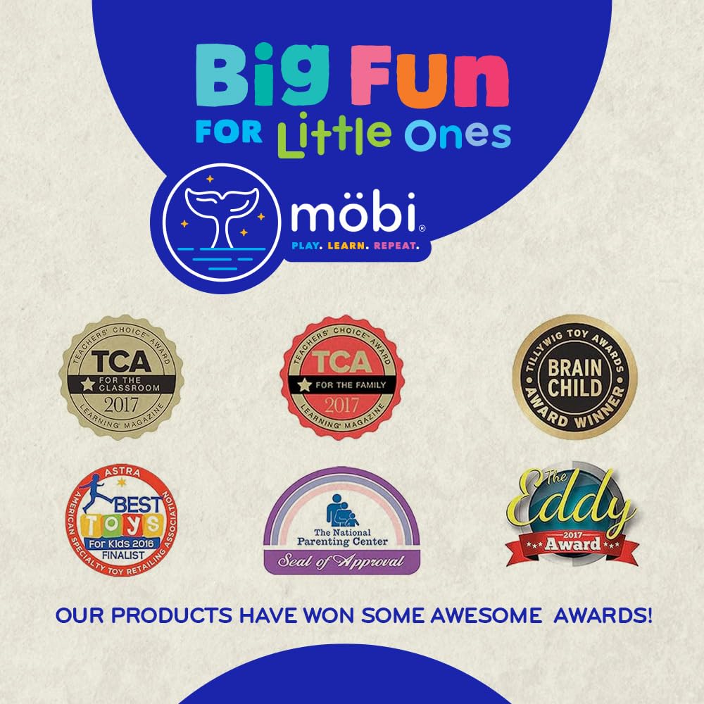 Mobi Peeka Activity Toy - Tummy Time Baby Mirror, Food Grade Silicone Montessori Toys, Shatterproof Mirror for Babies, BPA and Phthalate Free - for 0-6 Months Newborns and Up