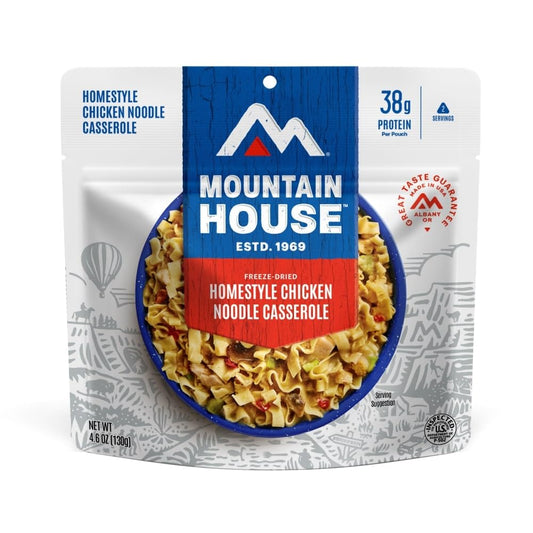 Mountain House Homestyle Chicken Noodle Casserole | Freeze Dried Backpacking & Camping Food | 2 Servings