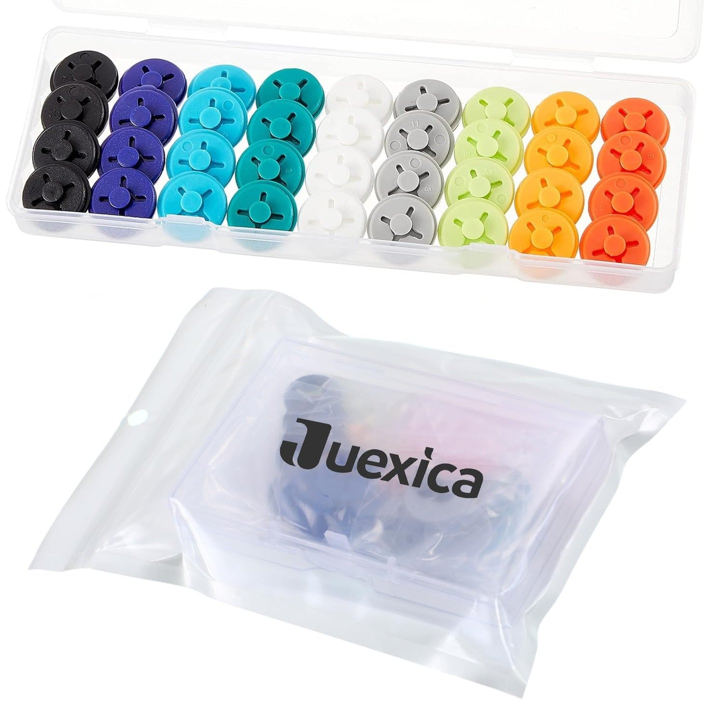 Juexica Running Bib Clips Race Number Buckle Fixing System Triathlon Race Bib Holder Marathon Fastener Holder for Field Event(Mixed Colors)