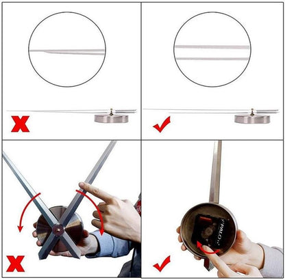 FASHION in THE CITY Mirror Surface 3D DIY Wall Clocks Modern Design Room Decorative Wall Watches (Black)