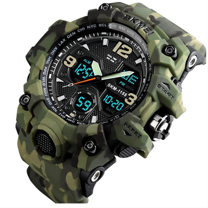 MJSCPHBJK Men's Watches Sports Outdoor Waterproof Military Tactical Watch Date Multi Function LED Alarm Stopwatch Watches for Men