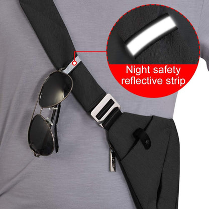 OSOCE Lightweight Sling Bag, Anti Theft Crossbody Bags for Women Men Casual Shoulder Crossbody Sport Travel Hiking Bag,Black,Small