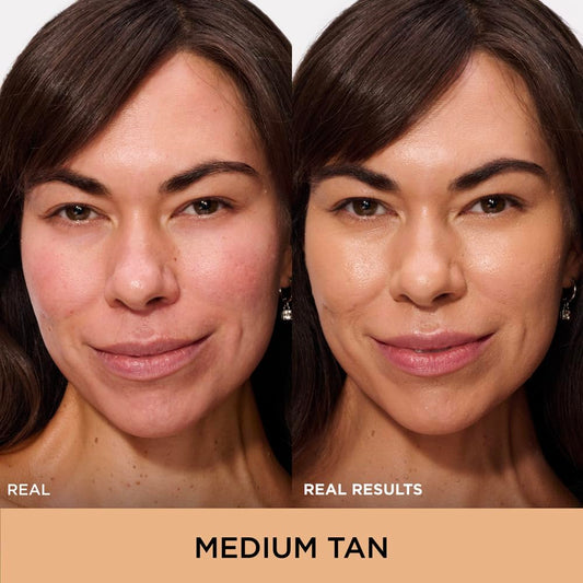 IT Cosmetics CC+ Cream Illumination (Medium Tan) - Full-Coverage Foundation With SPF 50, Color Corrector & Anti-Aging Serum, With Niacinamide & Hyaluronic Acid, Radiant Finish, 1.08 fl oz