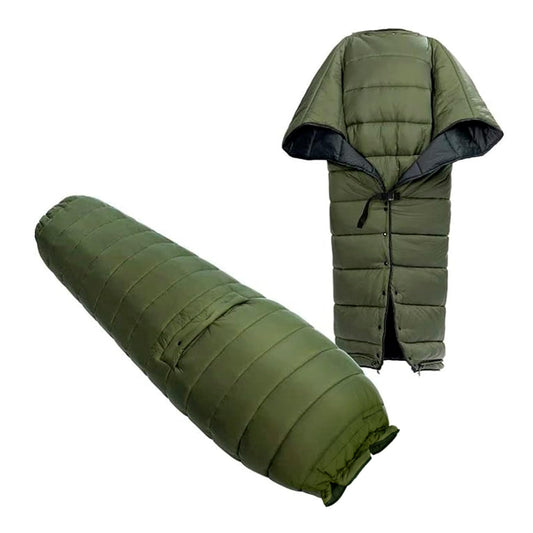 onewind Camping Sleeping Bag for Adults, Wearable Hammock Sleeping Bag Ultralight Backpacking Quilt with Draft Collar and Footbox, Lightweight Portable Camping Quilt Poncho, 78"*54", OD Green