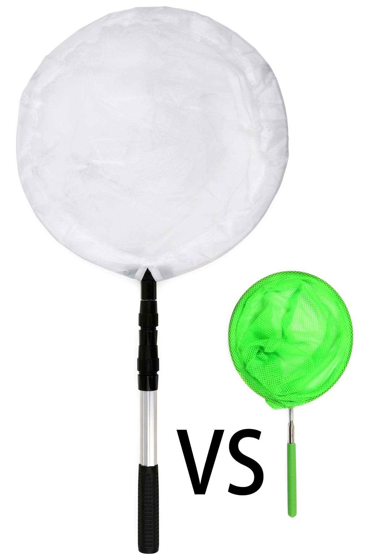 RESTCLOUD Butterfly Net with 16" Ring, 36" Net Depth, Handle Extends to 36 Inches (16" Ring, 36" Handle)