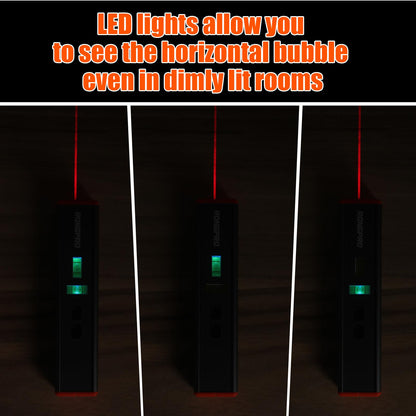 Portable Laser Level with Magnetic -Multipurpose 15Ft Cross Leveling Line,Mini Torpedo Level for Hanging Picture Wall Writing Home Renovation