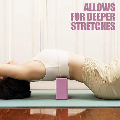 2 Pcs Yoga Blocks, 9"x6"x3" Foam Blocks Yoga Props for Pilates Stretching and Meditation Exercise Blocks Lightweight Yoga Essentials (Pink, normal)