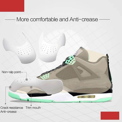 Miiooan Shoe Crease Protectors, 3 Pairs Sneaker Toe Box Wrinkle Protector Men’s 7-12/ Women’s 5-8 (2White &1Black)