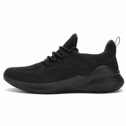 Kapsen Men's Non Slip Running Shoes Ultra Light Breathable Casual Walking Shoes Fashion Sneakers Mesh Workout Sports Shoes Full Black