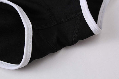 Kipro Women's Active Fitness Sports Yoga Booty Running Gym Workout Shorts, Black/White, Large