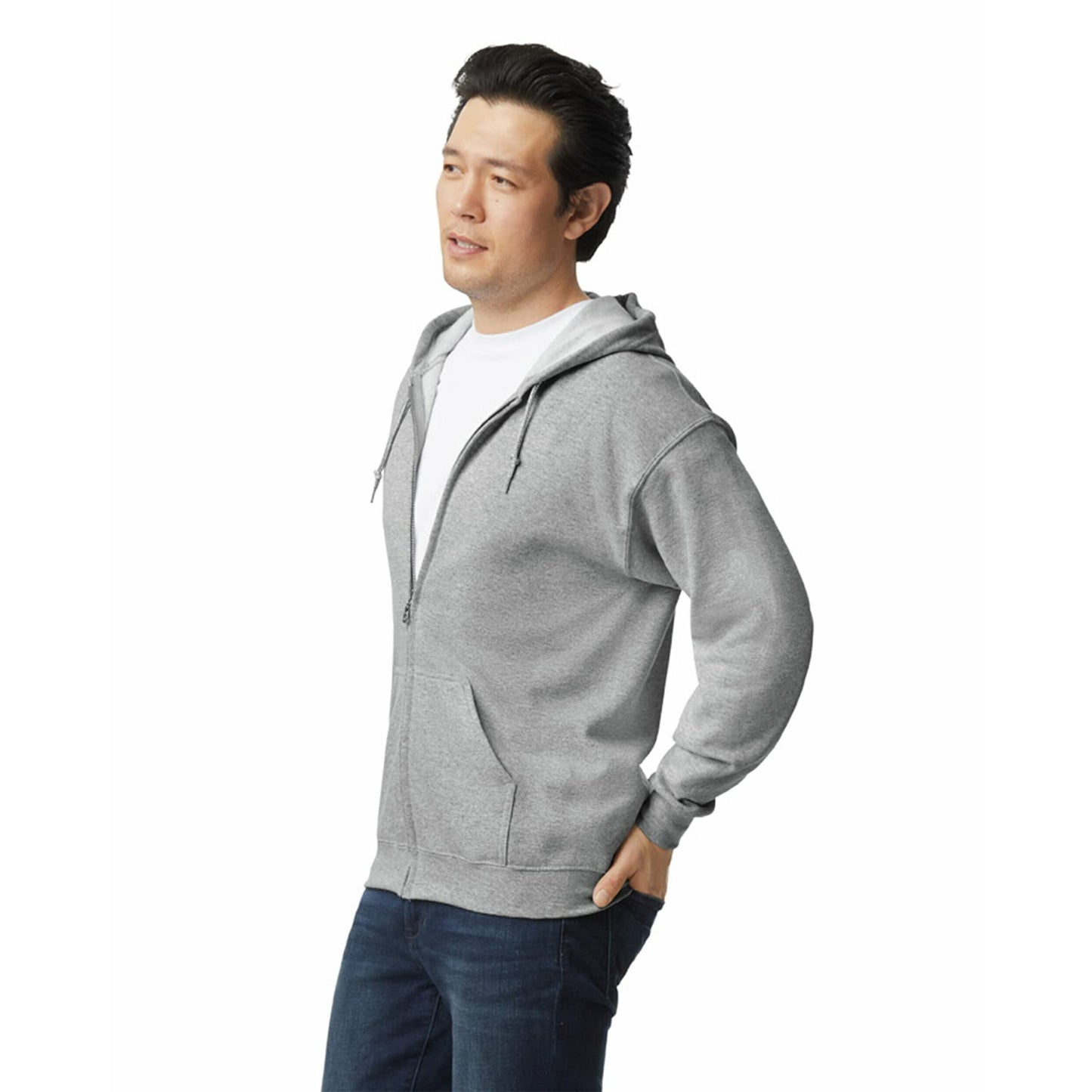 Gildan Adult Fleece Zip Hoodie Sweatshirt, Style G18600, Multipack, Sport Grey (1-pack), 3X-Large
