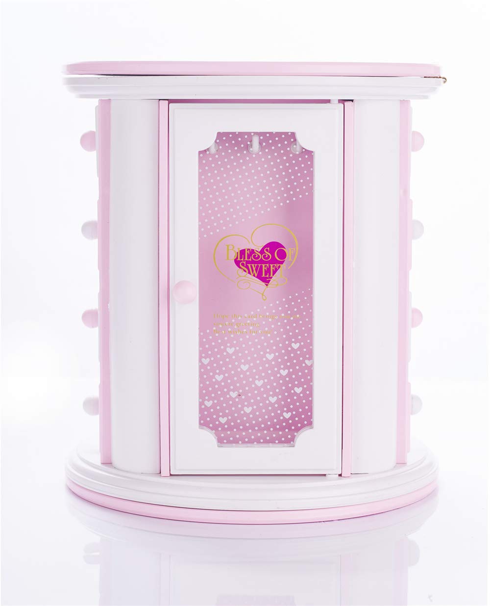 Renawe Girls Musical Jewelry Box Necklace Storage Accessories Gifts Cute Kids Jewelry Boxes for Little Girl Toddler Children Jewelry Organizer Best Girls Birthday Gift Stuff Child Music Jewelry Box