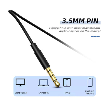 MORMOQUE EP-06 Wired Earbuds in-Ear Earphones,Build-in Microphone Noise Isolating Headphones,3.5mm Jack 4.9ft Long Cord Ear Buds,HD Bass Audio,with 6 Ear Tips,for Smartphones/Laptop/Computer Etc-Black