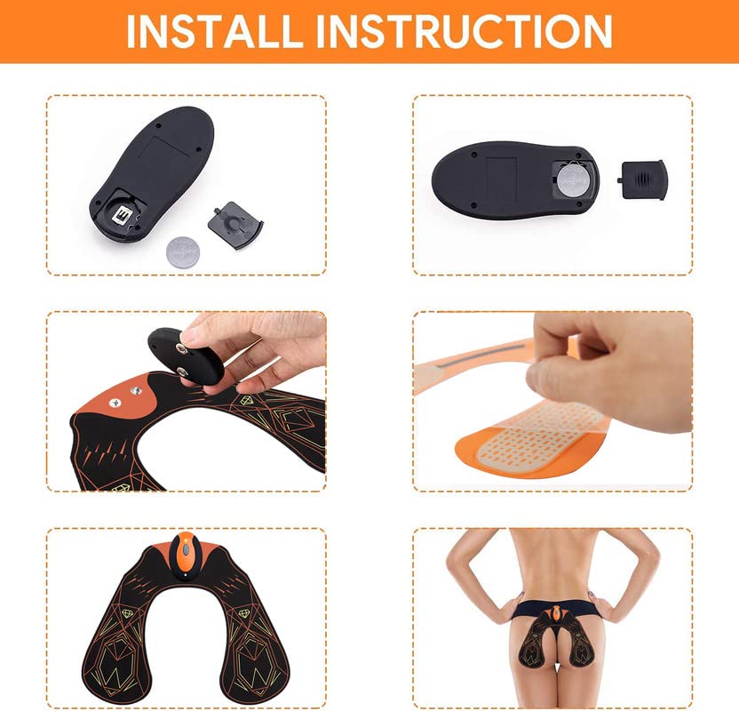 FOPIE HIPS Trainer, ABS Stimulator Electronic Muscle Toner, Smart Wearable Butt Lifting Machine, Body Beauty Intelligent Wireless Fitness Apparatus for Men Women