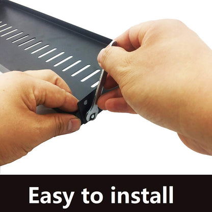 Jingchengmei 1U Disassembled Vented Cantilever Server Rack Mount Shelf 10"(254mm) Depth for 19-Inch Network/AV Equipment Rack and Cabinet(1U10V)