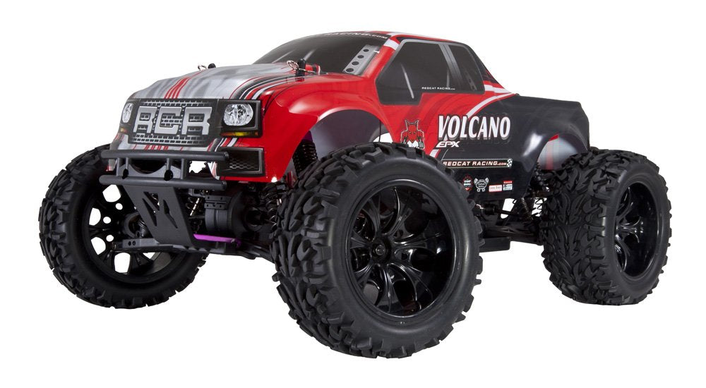 Redcat Racing Electric Volcano EPX Truck with 2.4GHz Radio, 7.2v 1800mAh NiMh and Charger Included (1/10 Scale), Red