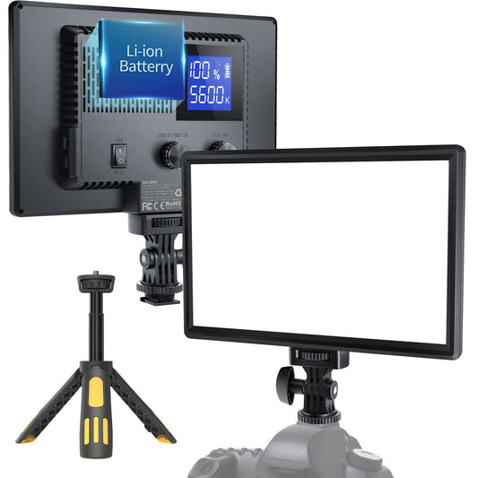 RALENO LED Video Light, Camera Light for Pictures Video Recording with 4000mAh Battery Support Type-C USB Power Supply, CRI>95 3200K-5600K Photo Lights for Outdoor Photography Live Streaming Zoom Call