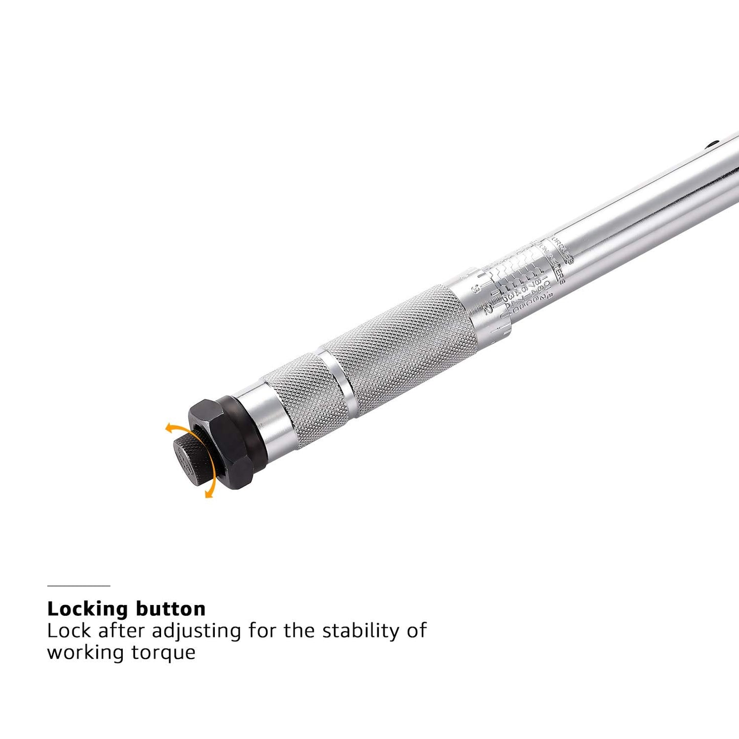 Amazon Basics 3/8-inch Drive Click Torque Wrench - 15-80 ft.-lb, 20.4-108.5 Nm