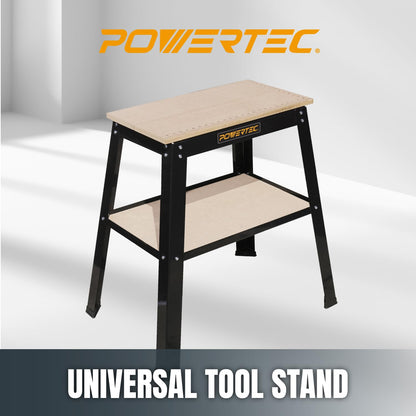 POWERTEC Tool Stand, MDF Split Top Expands to 20"x25", 32" Work Height Power Tool Stand for Drill Press, Belt Sander, Bench Grinder, Band Saw, Scroll saw, and Planer (UT1002)
