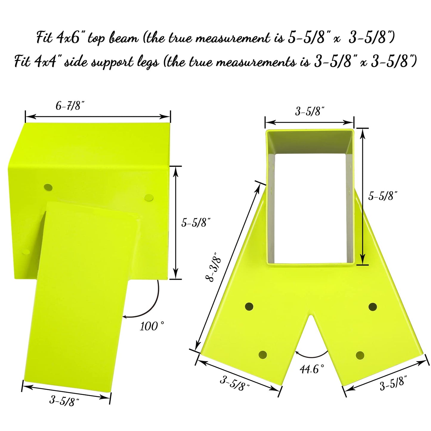Highpro Swing Set Brackets-A-Frame 2 Swing Set Brackets with All Mounting Hardware