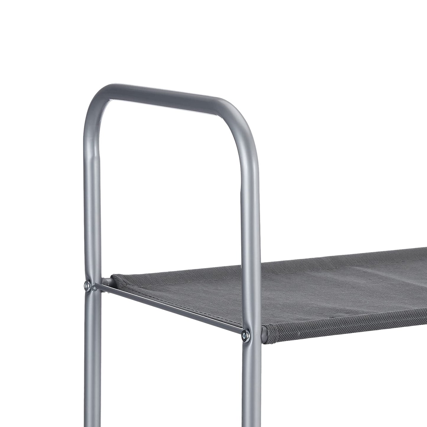 Amazon Basics Closet Storage Organizer with Fabric Bins, Drawers and 3 Shelves, Grey, 32.7" x 12.2" x 31"