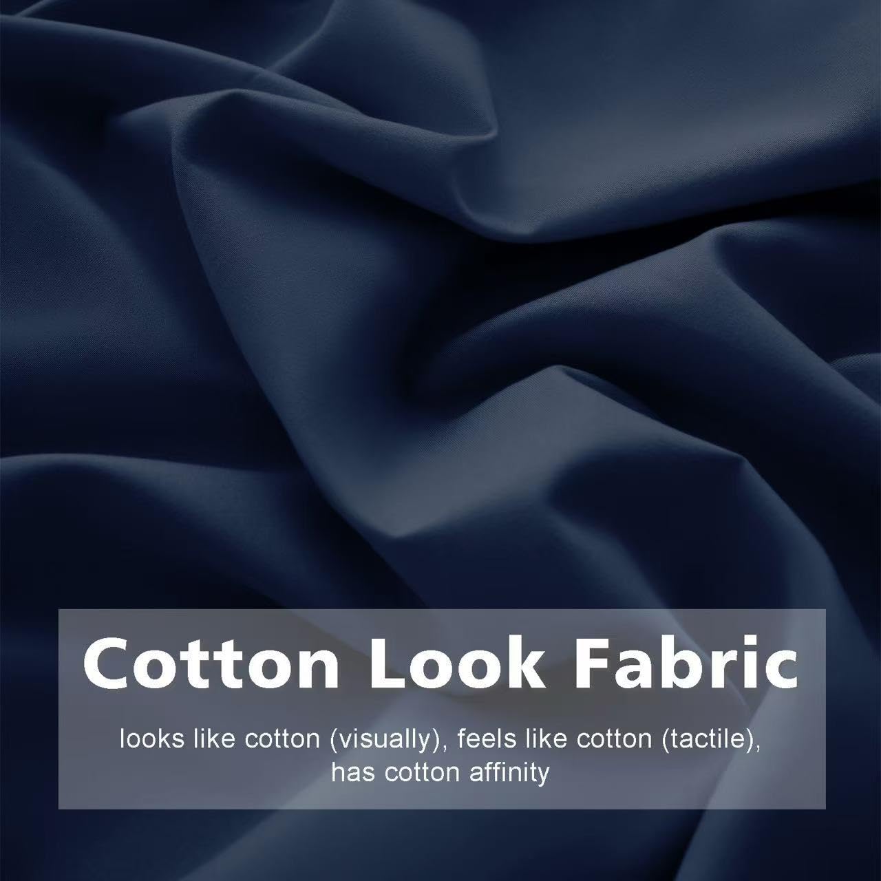 Queen Size 4 Piece Bed Sheet Set - Ultra Imitation Cotton-Premium Breathable & Cooling Sheets - Hotel Luxury Bed Sheets Deep Pocket up to 15"- Wrinkle, Fade, Stain Resistant (Navy Blue, Queen)