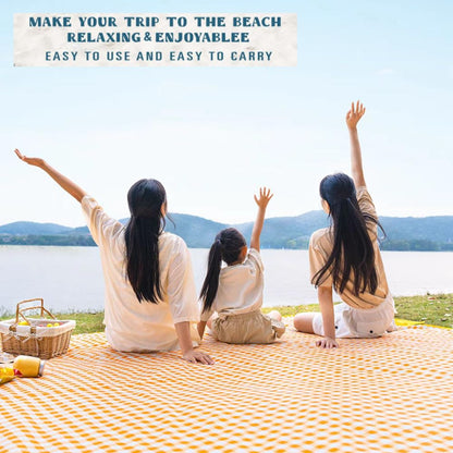 LRUUIDDE Extra Large 80"x 80" Beach Blanket, Outdoor Picnic Blankets, Waterproof Sandproof Portable Blankets, Foldable and Lightweight for Spring Summer Camping, Beach, Park