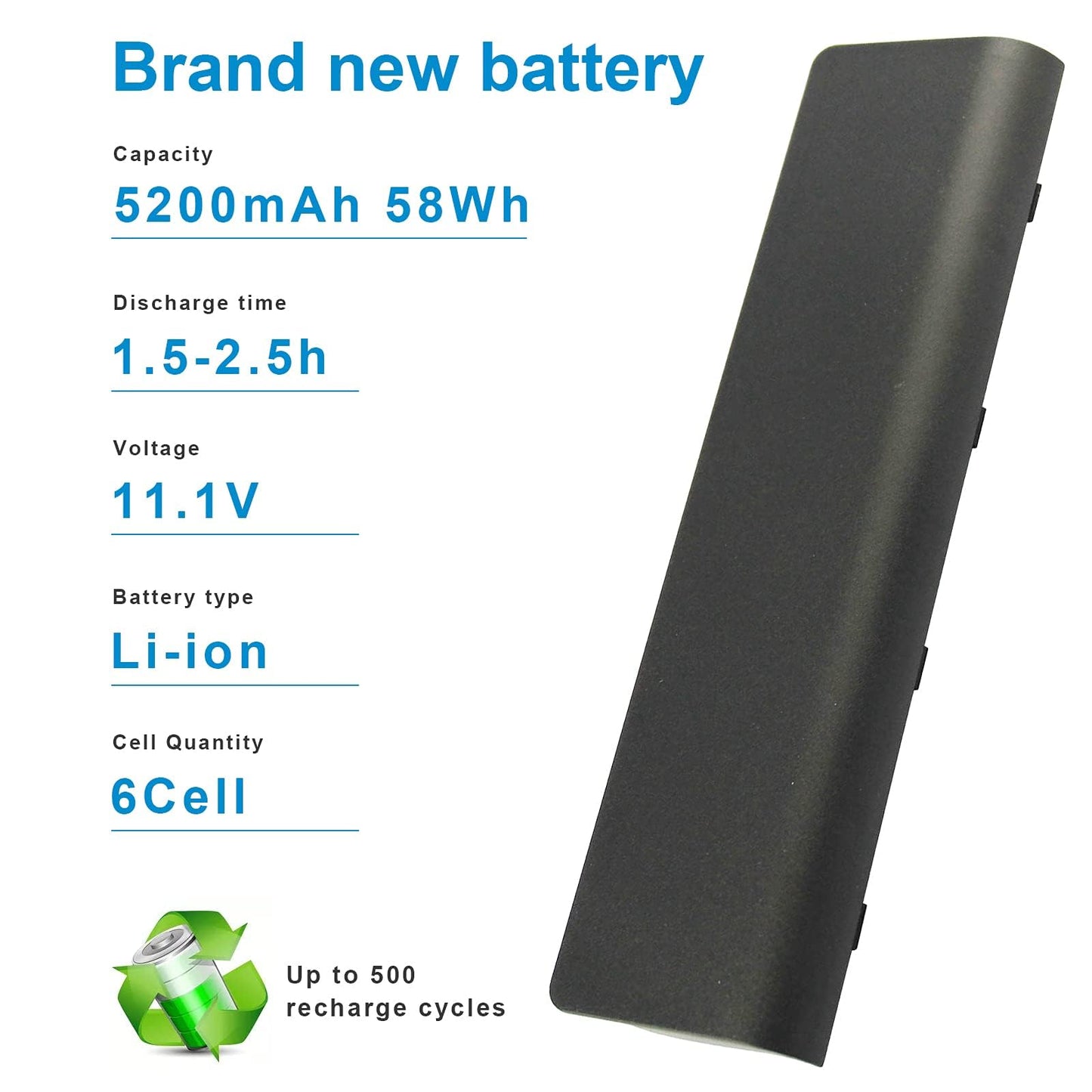 Futurebatt New Spare Battery fit HP 593553-001 593554-001 636631-001 593550-001 593562-001 586007-851 HSTNN-Q62C HSTNN-CBOW HSTNN-IB0N HSTNN-IB0X MU06 MU09 Pavilion G7 G6 G4