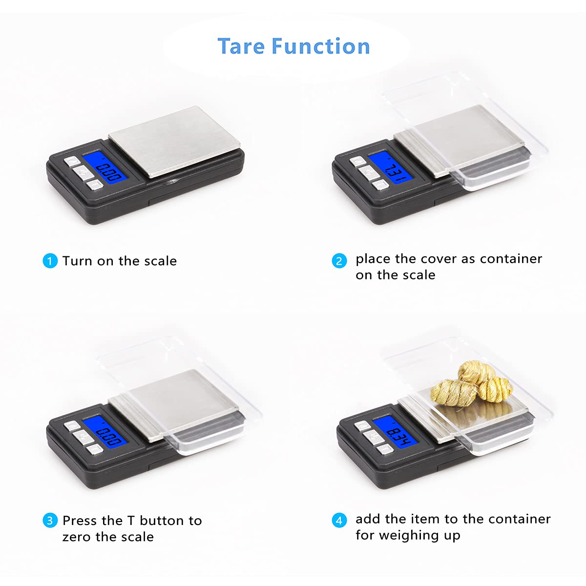 Fuzion Ultra Mini Gram Scale, 100/0.01g Mini Scale, Digital Pocket Scale, Small Jewelry Scale with Tray, Food Scale with 6 Units Conversion, Tare, LCD Display