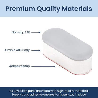Luxe Bidet 4 Piece Universal Non-Slip Toilet Seat Bumpers with Strong Adhesive