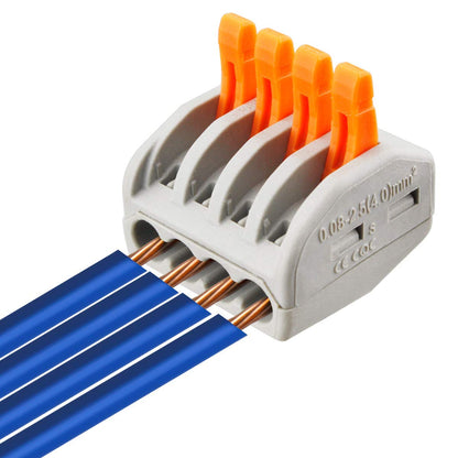 115 PCS Lever Wire Electrical Connectors Nuts Kit with Bases&Screws 28-12 AWG, Multiple Stud Electrical Connectors 2/3/4/5 Conductor Combination, Quick Disconnect Compact Splicing